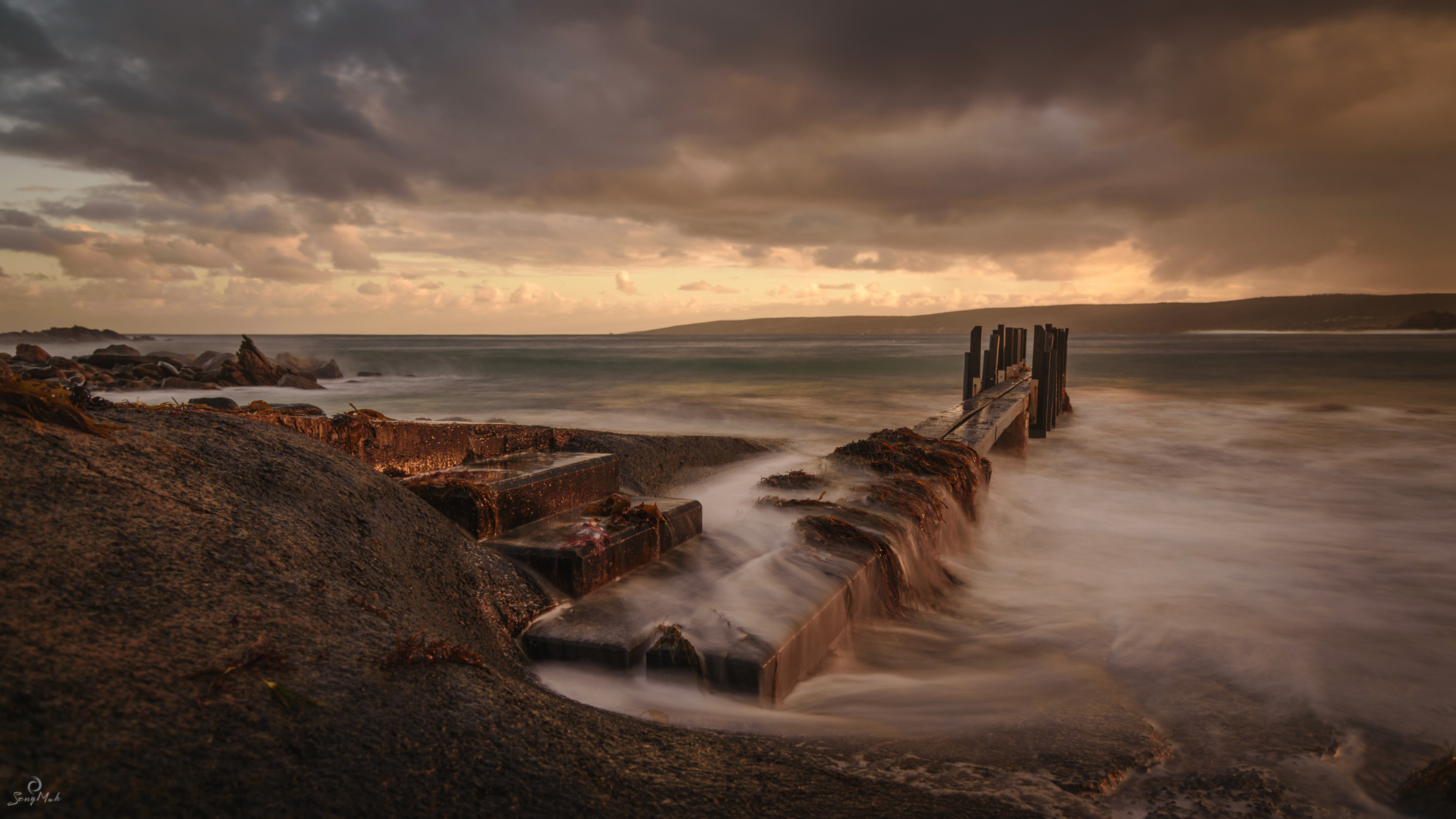 Oude pier, Zuidwest-West-Australië