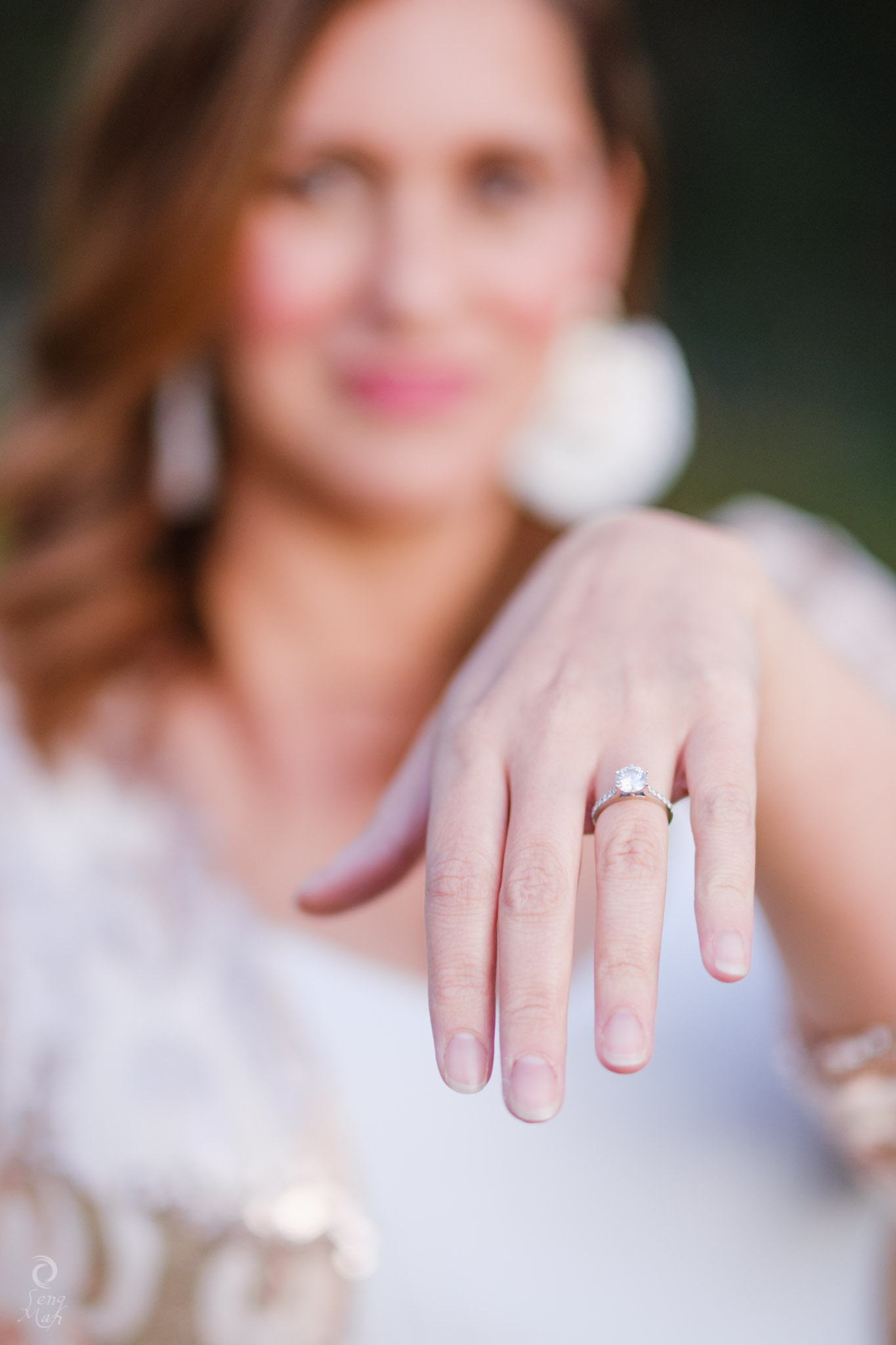 Focusing on ring with bokeh background