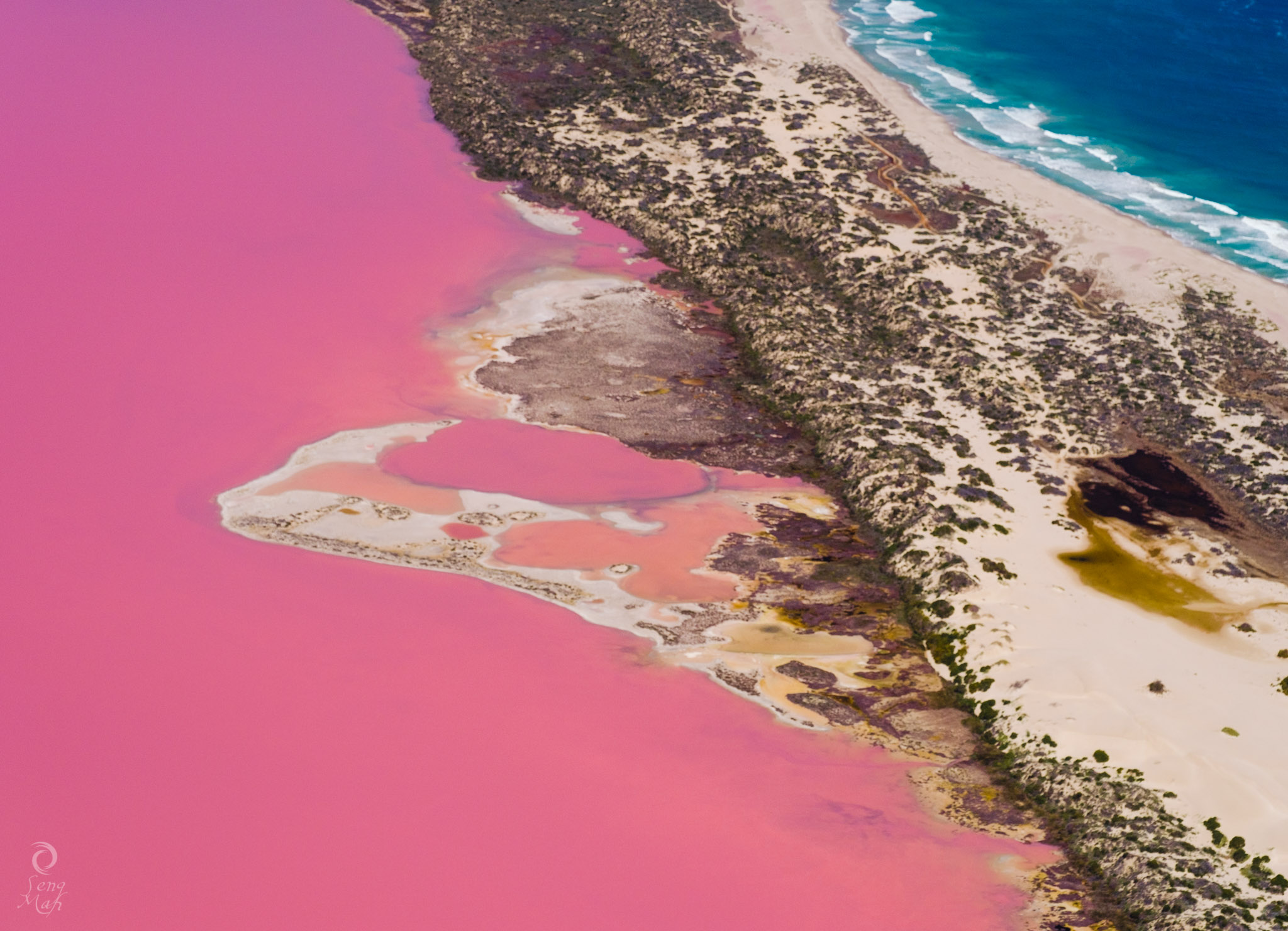 Pink Lake Aerial