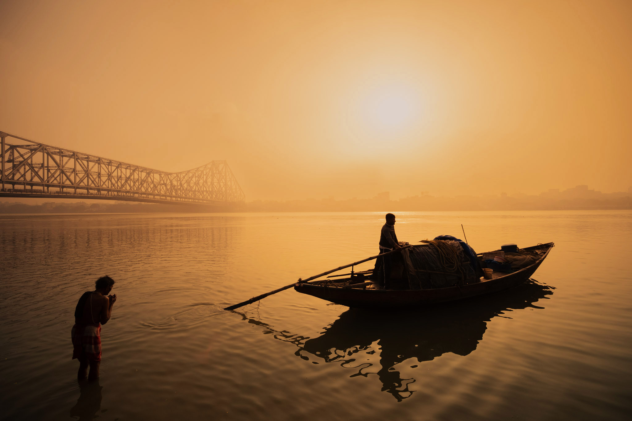 Sunrise on the Hooghly River, Kolkata