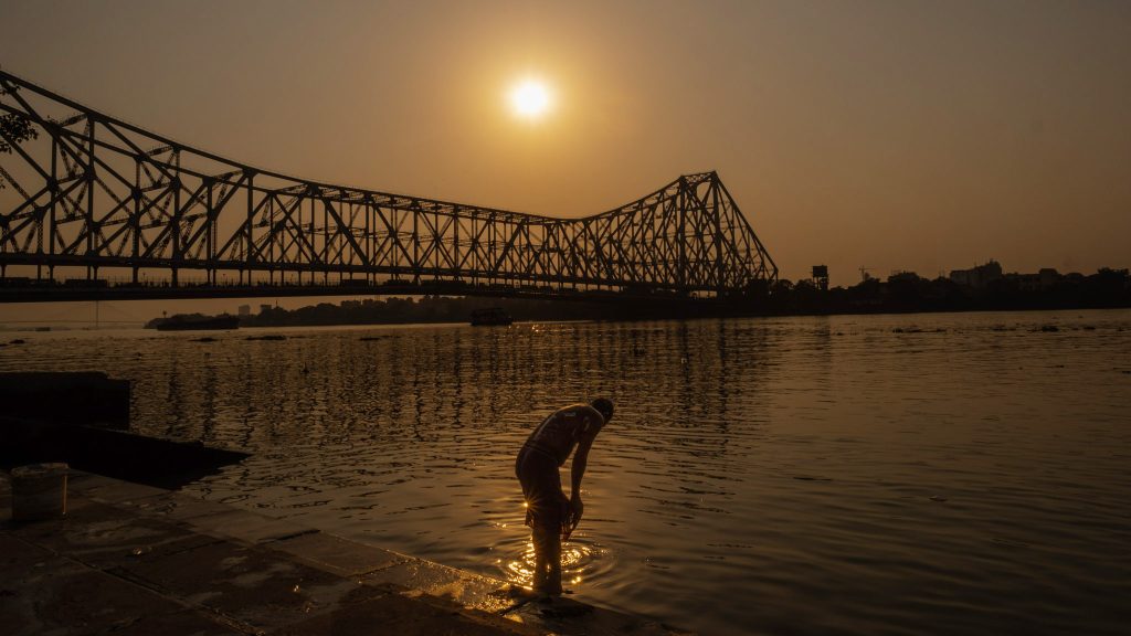 Kolkata - Hooghly River late afternoon.
